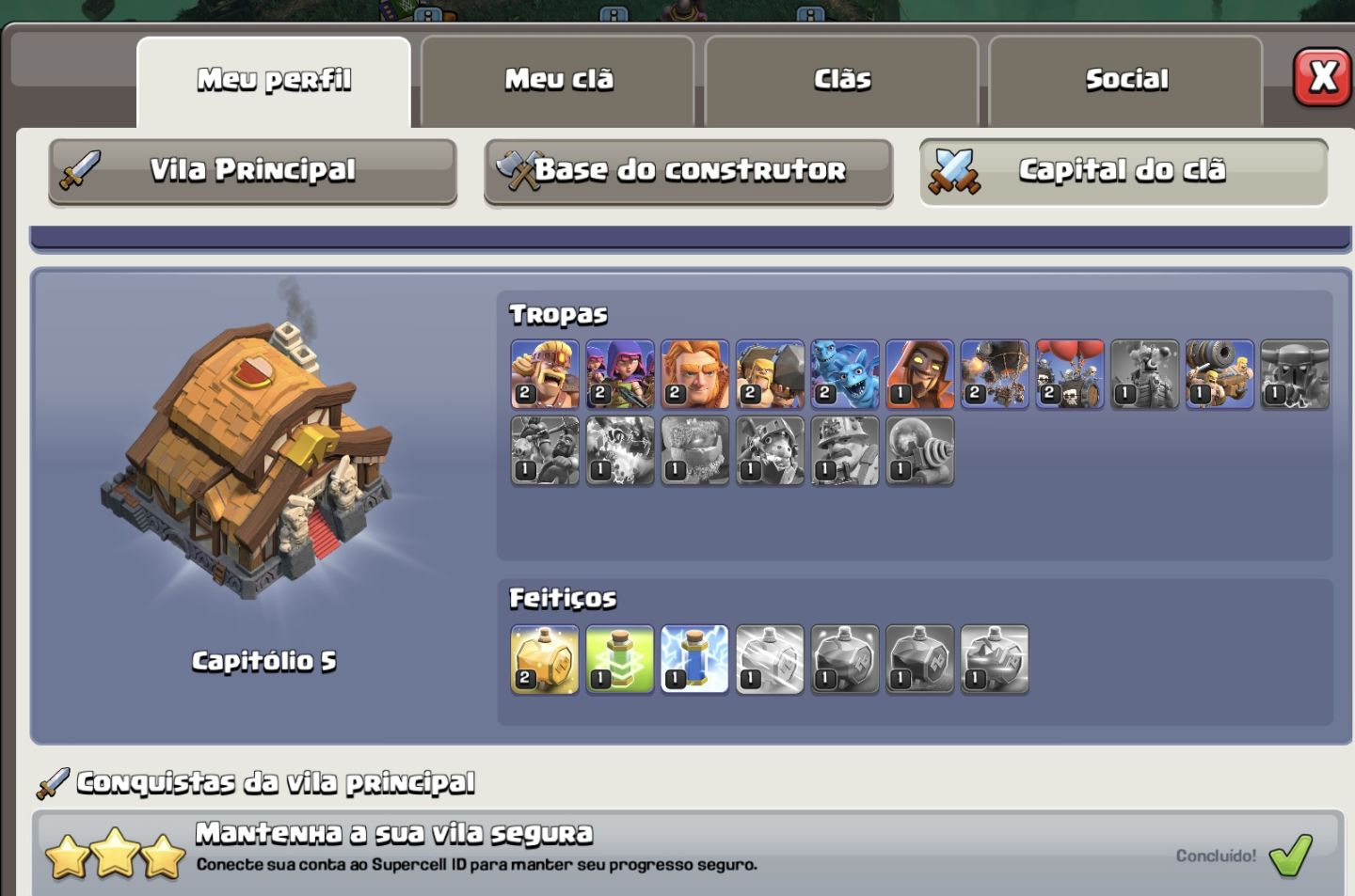 Vila CV 18 clash of clans