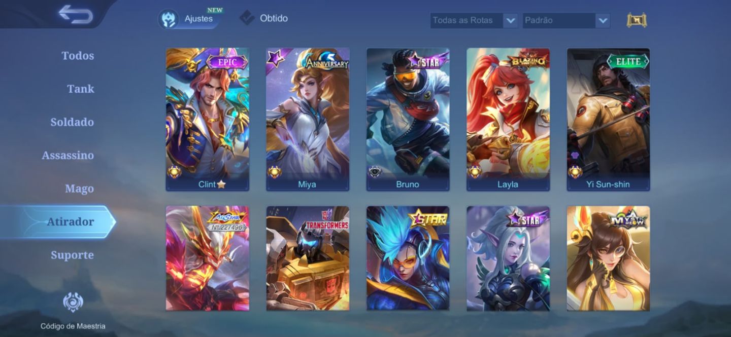 CONTA MOBILE LEGENDS COM TODOS OS HERÓIS E EMBLEMA FULL