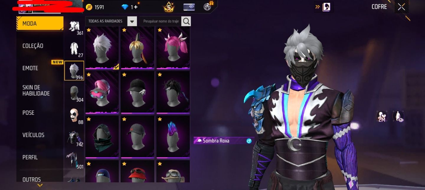 Conta free Fire (750 peitoral) quase prime 8