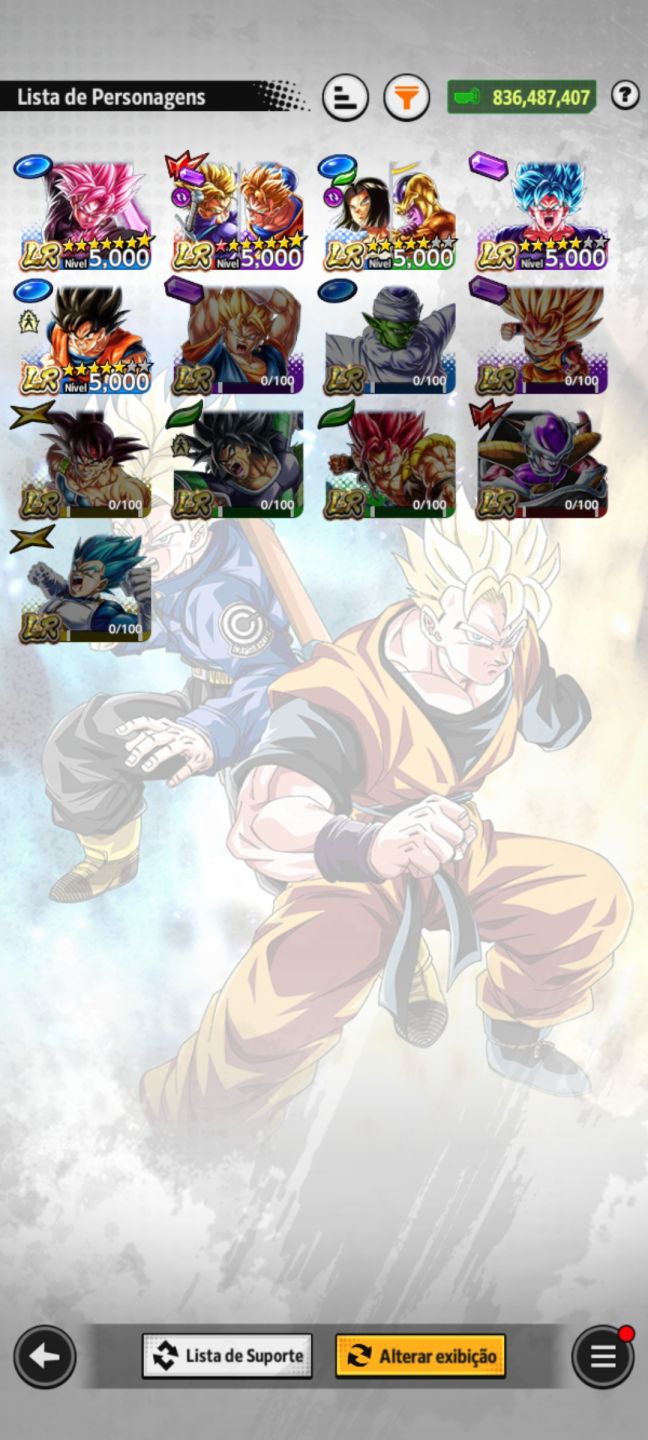 Conta de DB Legend com vários Ultras,LF,LR e equipamentos Godlys... Nível 320!!!