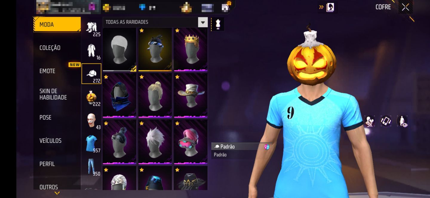 Conta level 75 com UMP Atributada e mais de 1000 roupas