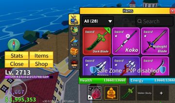 CONTA BLOX FRUITS COM DARKBLADE, GAS PERM, BUDDHA PERM, LOVE PERM E ROCKET PERM