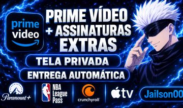 Prime Vídeo + Assinaturas extras inclusas / Tela Privada + Entrega automática