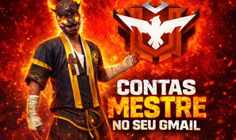 CONTAS FREE FiRE FF/MESTRE /GMAIL / X