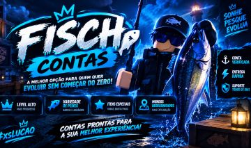 OFERTA - CONTAS BARATAS FISCH ROBLOX | LVL 1000+ | VARAS RARAS