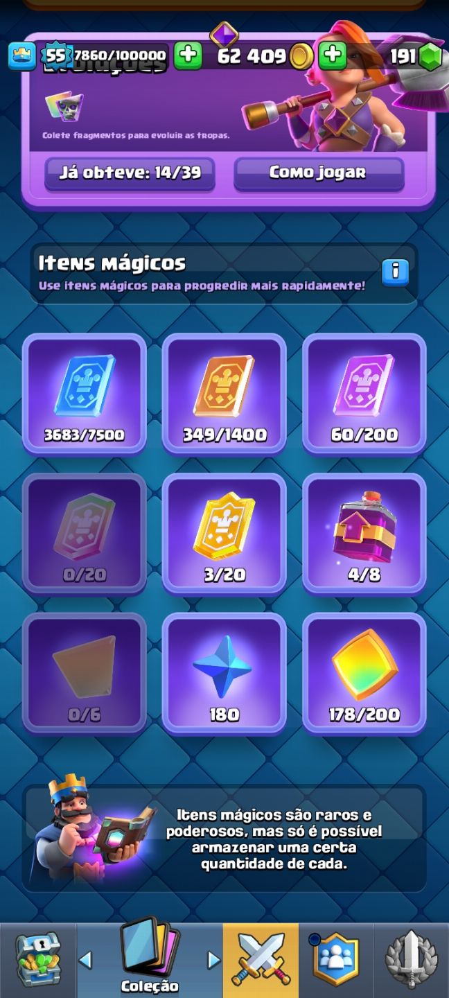 Conta Clash Royale 10590 troféus leia a descrição