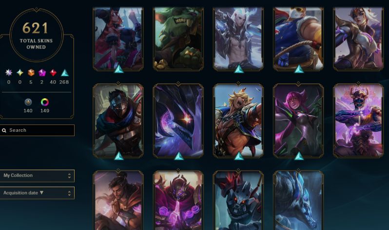 CONTA DE LOL 621 SKINS