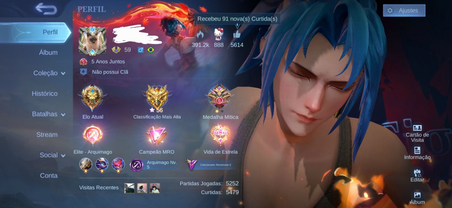 CONTA MLBB TOP | KOF, Star Wars, Collector, M4 + Dezenas de Skins Exclusivas!