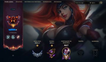 LOL ANTIGA 2016 RARA | 180 SKINS | 269 ICONS | PRATA | MAIN MID