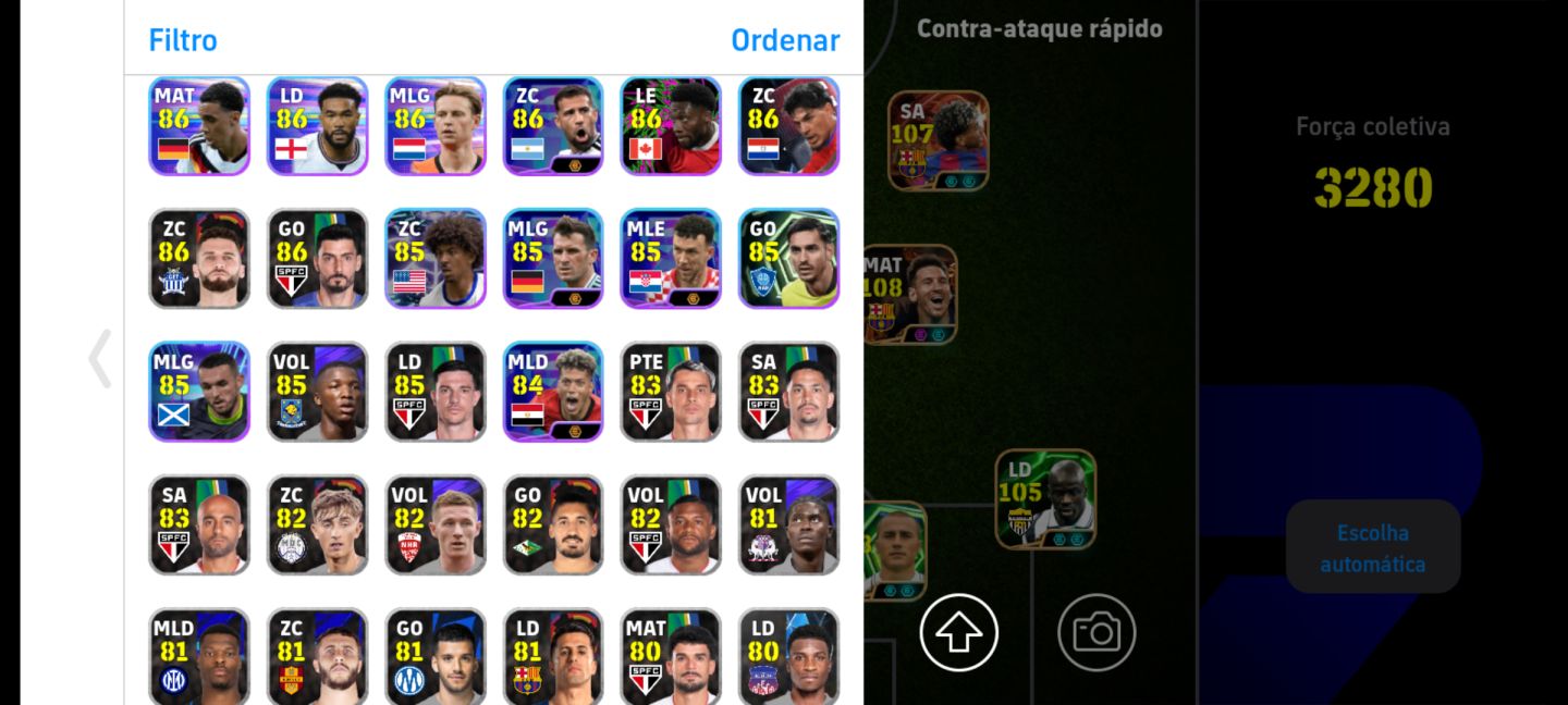 CONTA EFOOTBALL 3280 DE FORÇA