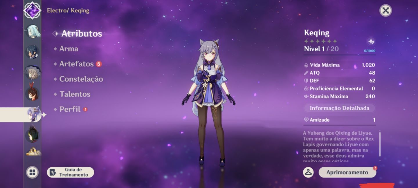 Conta de genshin com Vesna e Vodyanitsa e 90 pulls