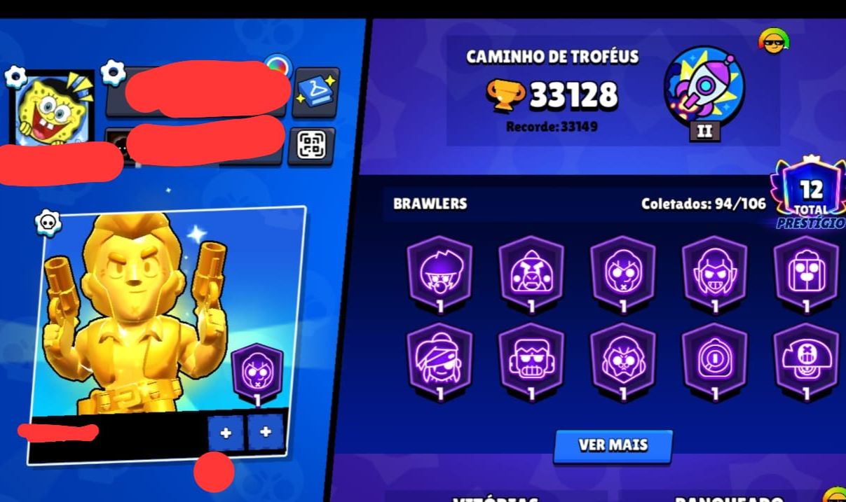 Vende-se conta de brawl stars!! Skins de passe, criada 2019, 33k troféus