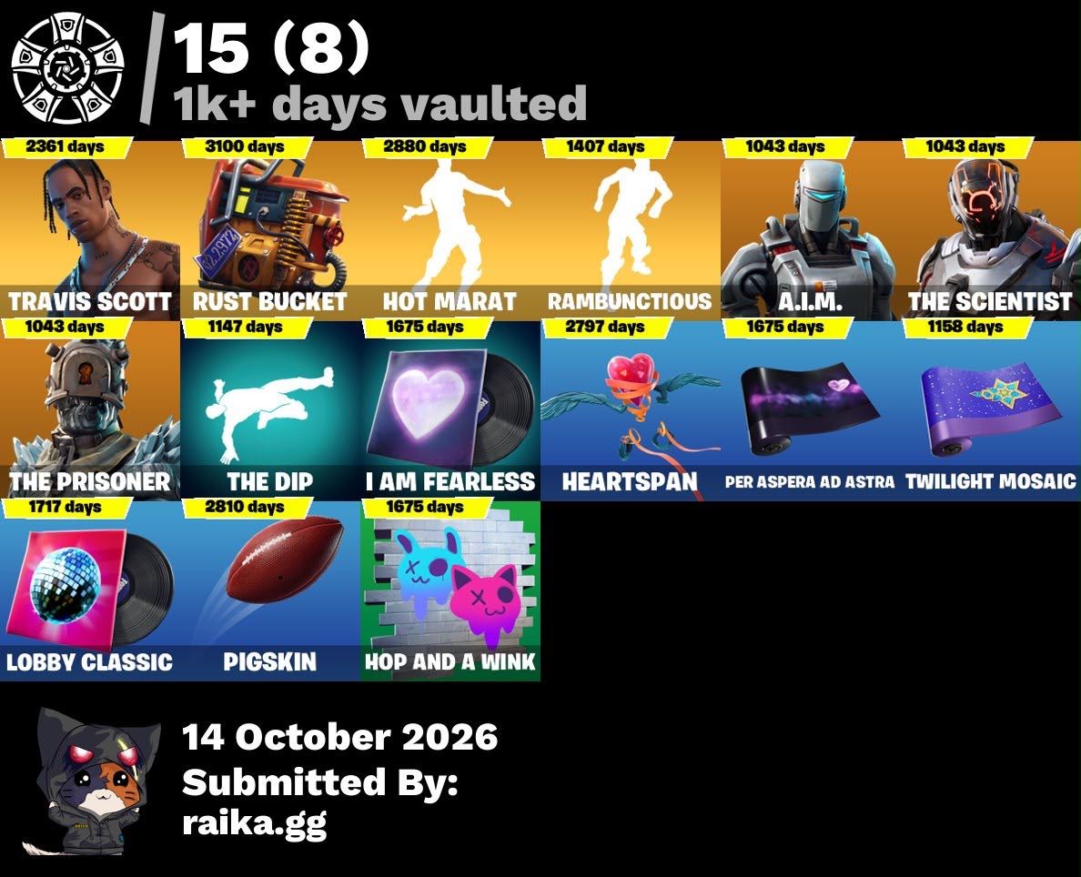 Conta Fortnite ( Travis scott) entre outros