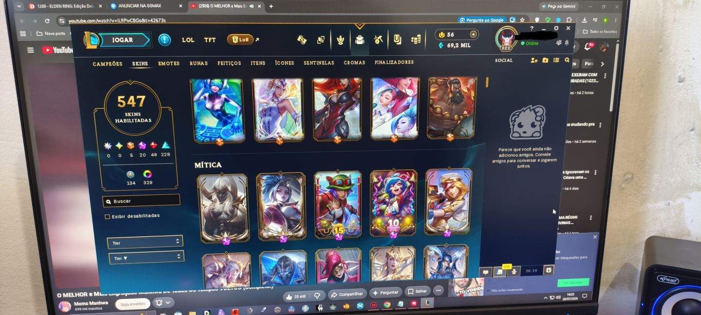 Conta com skins fodas e todos os camp bora lá so compra