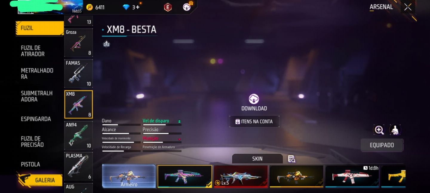 CONTA DE FREE FIRE PARA GEMADA