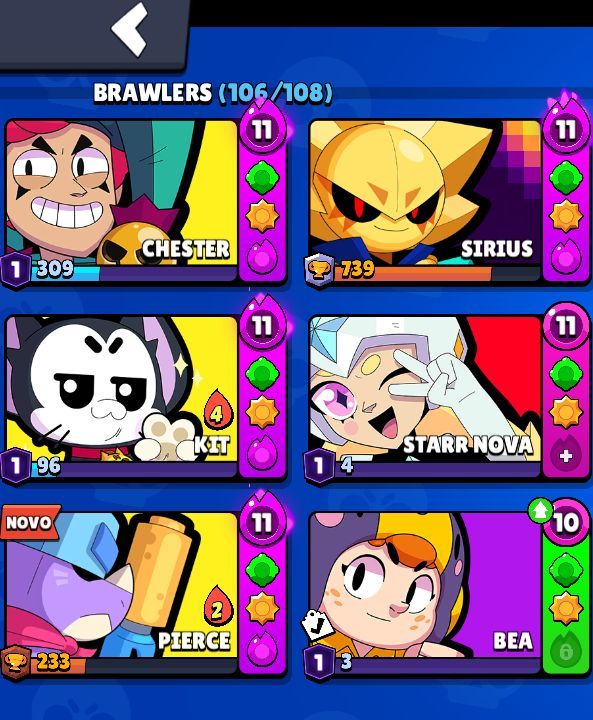Continha com 44k de troféus e 104 Brawl, boa pra quem quer jogar rank e combate.