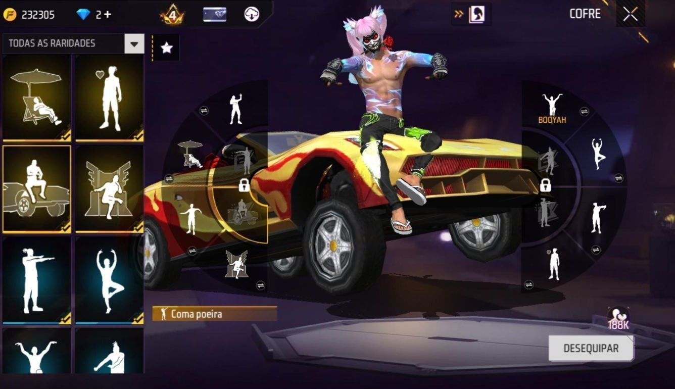 CONTA FREE FIRE 7 ANOS - UNISSEX RARA C/ ANGELICAL,+ 520 PEITORAIS