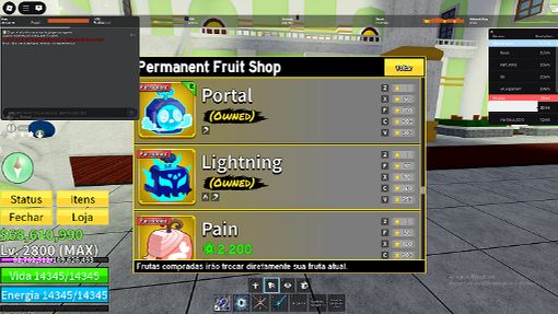Conta BloxFruits RARISSIMA 4 FRUTAS PERM + 30M BOUNTY + ALL GAMEPASS
