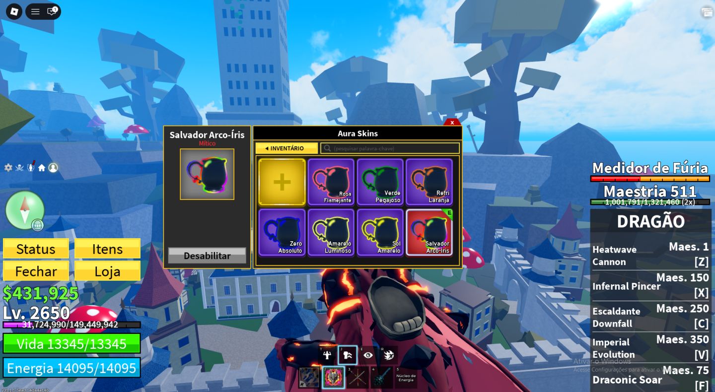 Conta de Blox fruits Com Dragon, Buddha, Gas Permanente, Gamepass e muitos mais