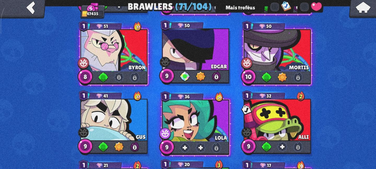 CONTA BRAWL STARS 47K TROFÉUS | 71 Brawlers | 26 Prestígios | + SKIN