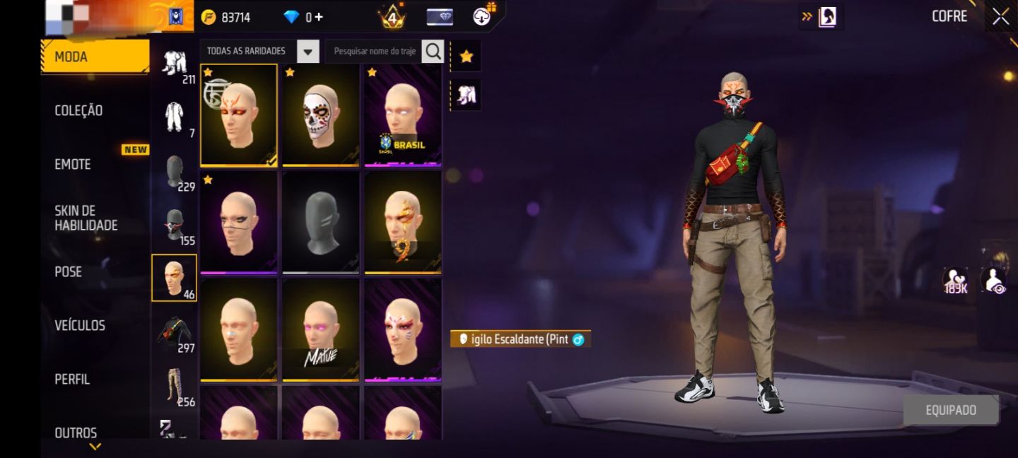 Conta de ff boa para ap + skins de armas evolutiva e conjuntos