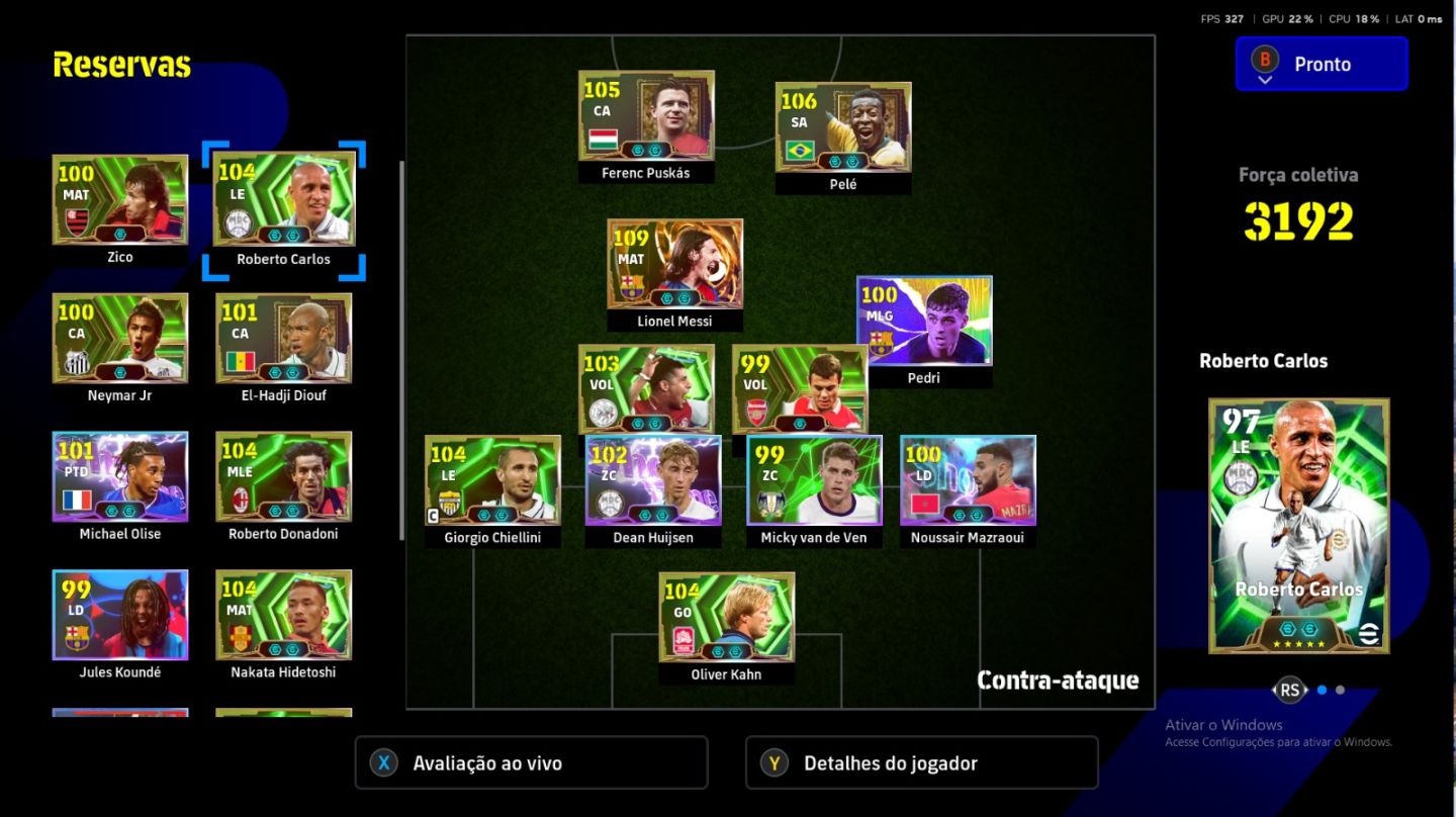 Conta efootball Steam/Pc messi big time, Pelé, etc.