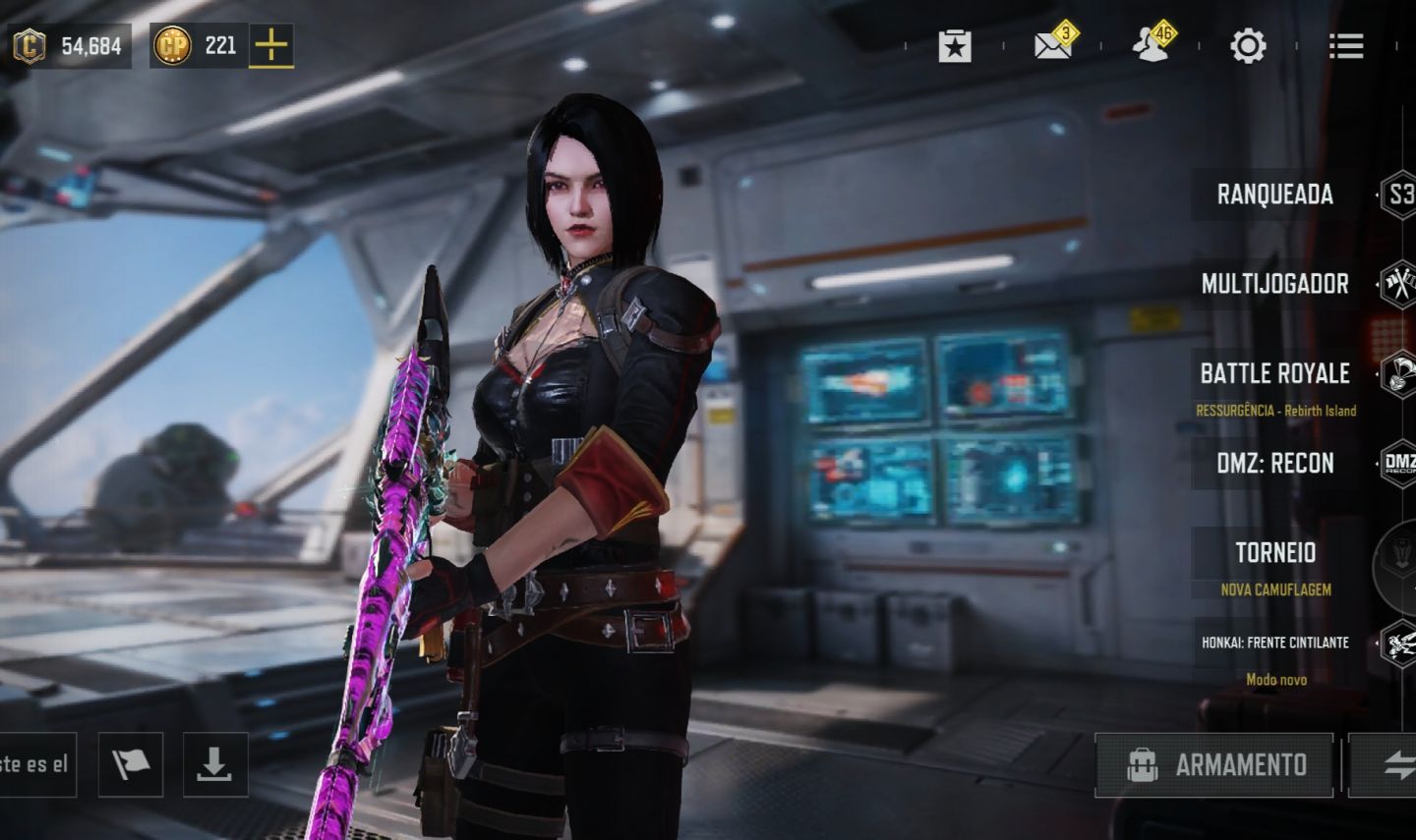 CONTA COD MOBILE COM VARIAS SKINS