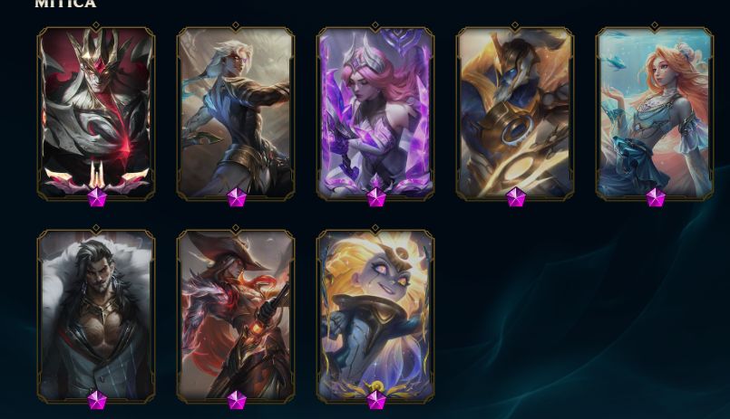 MINHA CONTA PARA TER UMA AJUDA!! tenho a skin dj sona e croma mitico do zed