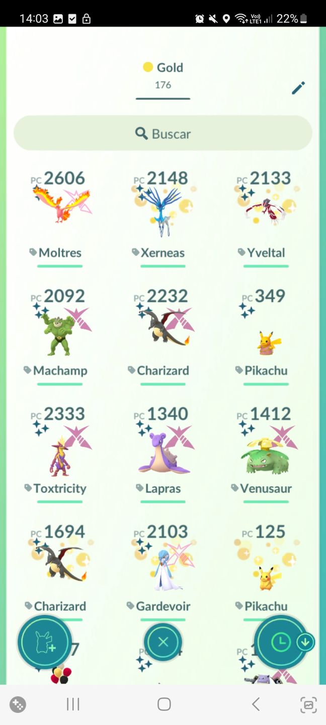 Conta Pokemon GO 700 Shinys Raros Nv 61