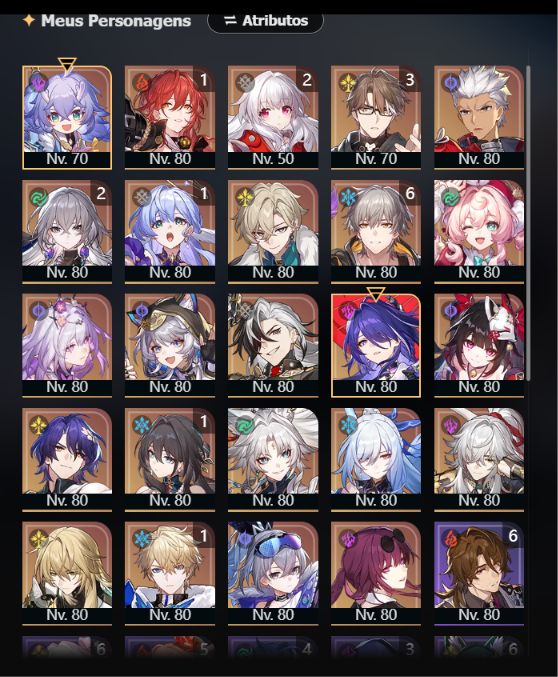 ZZZ E HSR sparkle+bis, robinE1, acheron+bis,cipher,castorice,kafka+bis,Hyacine++