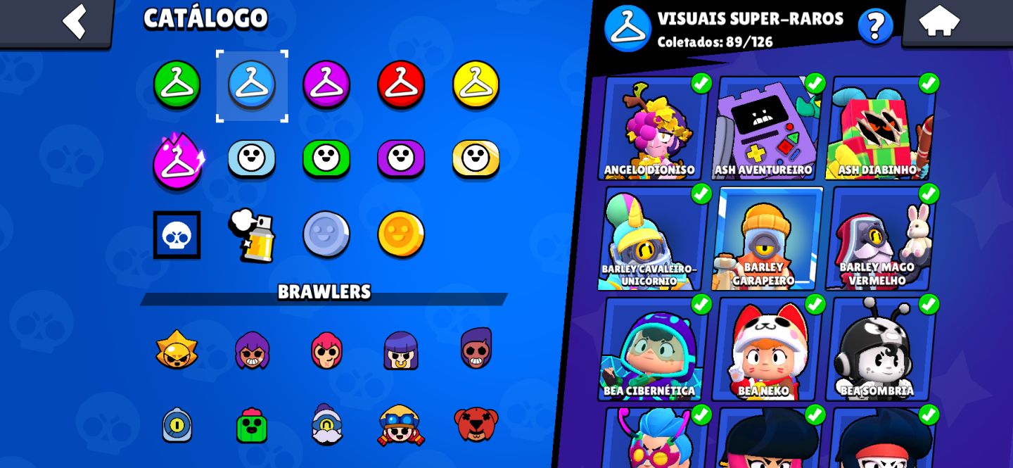 TODOS BRAWLERS KAZE STEAMPUNK. CONTA BRAWL MUITAS SKINS.