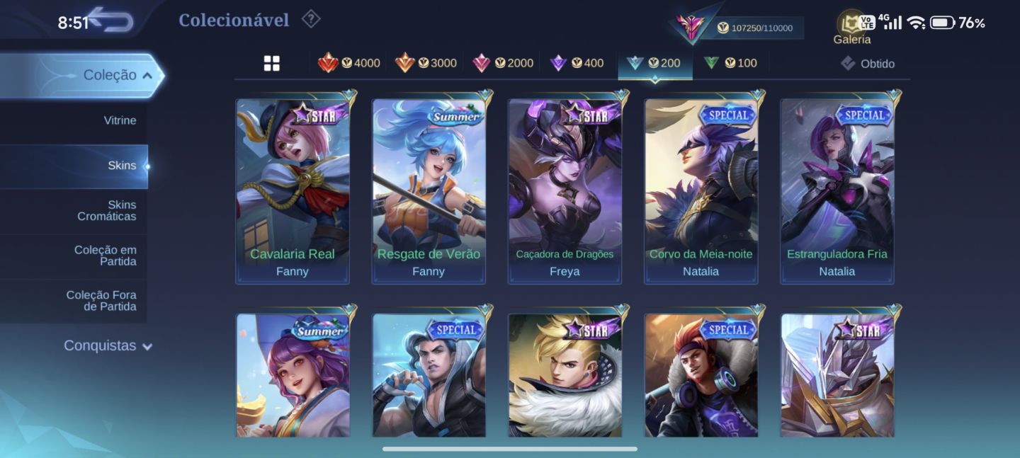 Conta Collabs Mobile Legends