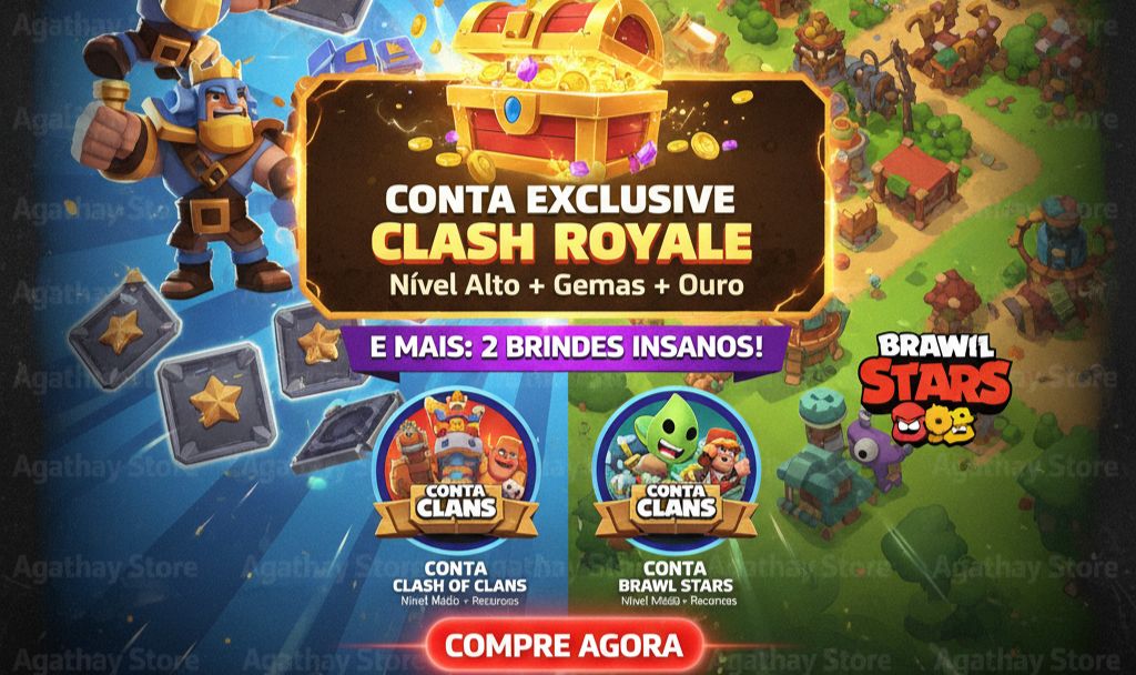 CONTAS: clash royale + brinde de 2 contas clash of clans e braw stars (PROMOÇÂO)