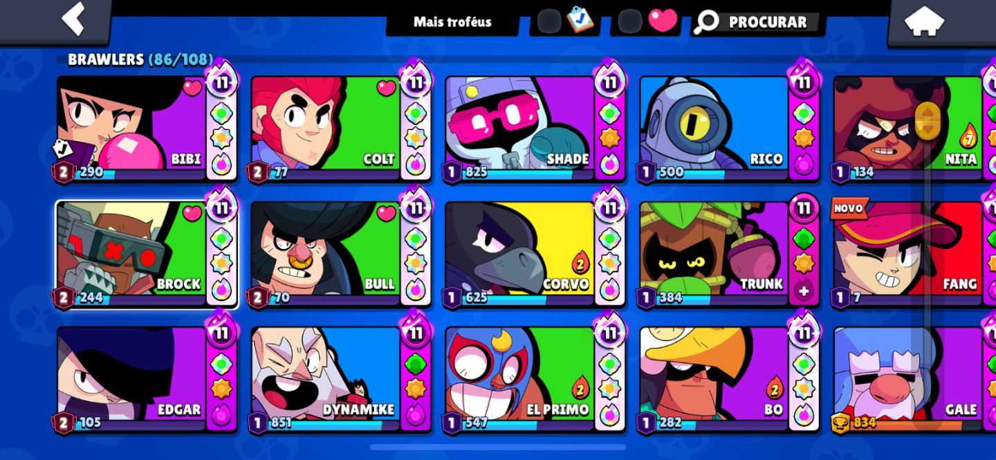 CONTA RARA E FORTE NO BRAWL STARS! | PASSES + MUITOS RECURSOS