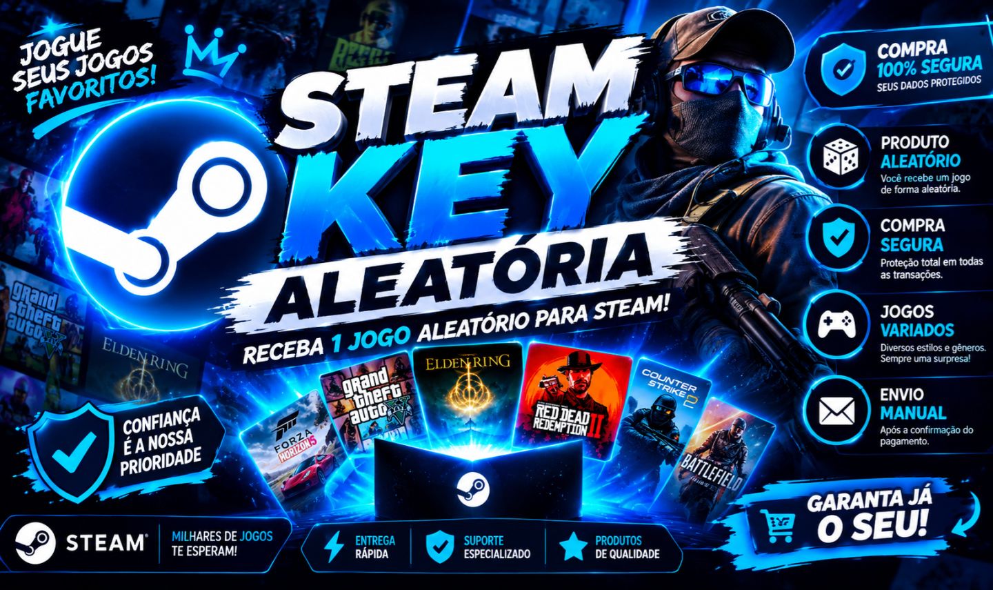 Steam Key Surpresa | Jogo Vale Mais que Você Paga