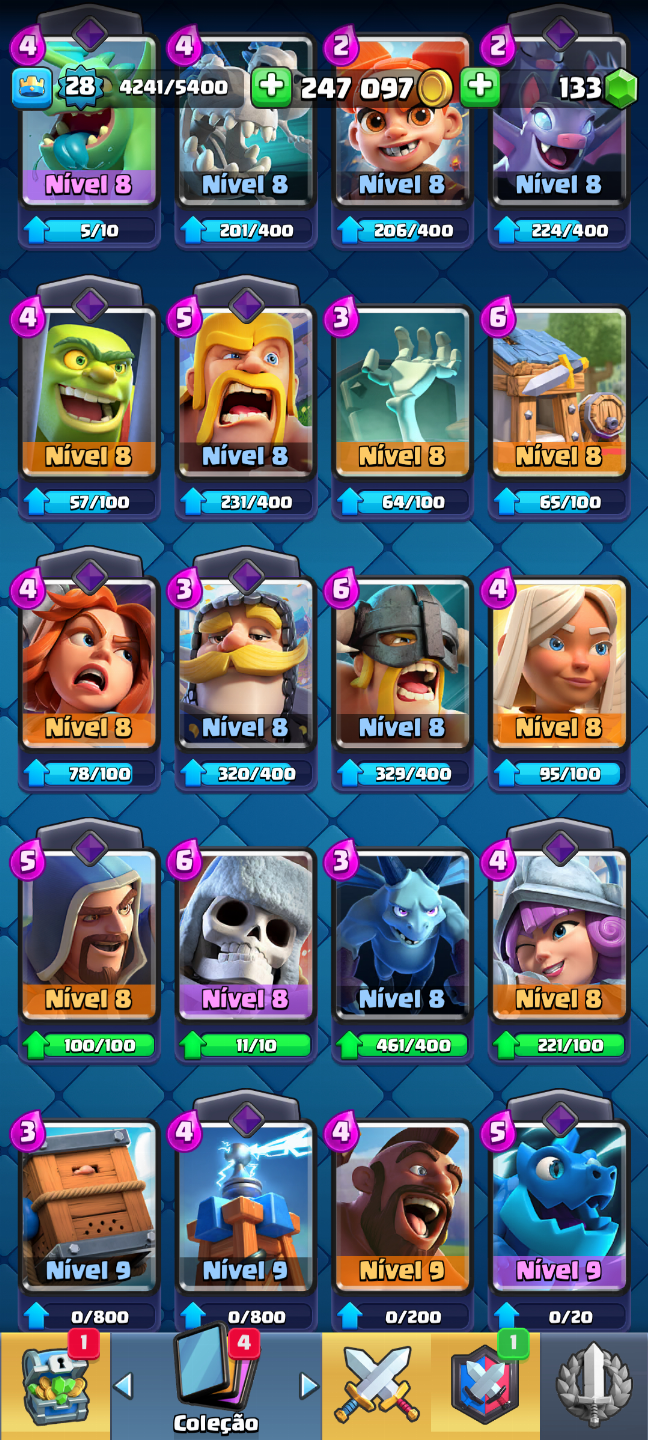 CONTA CLASH ROYALE! -BRUXA EVO + EMOTES!