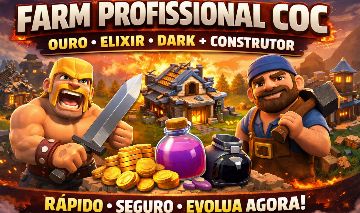 FARM PROFISSIONAL COC OURO/ELIXIR/DARK UP RÁPIDO E SEGURO!