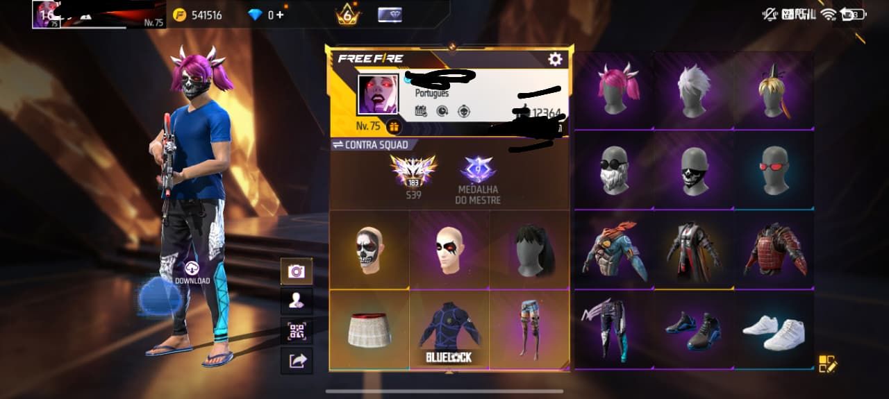 Conta muito boa com muitas skins e top regional