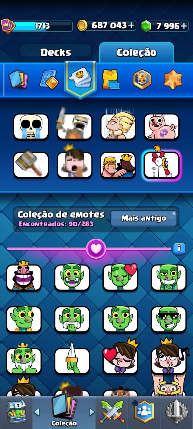Conta de Clash royale de 9 anos super gemada com vários cartas level 16