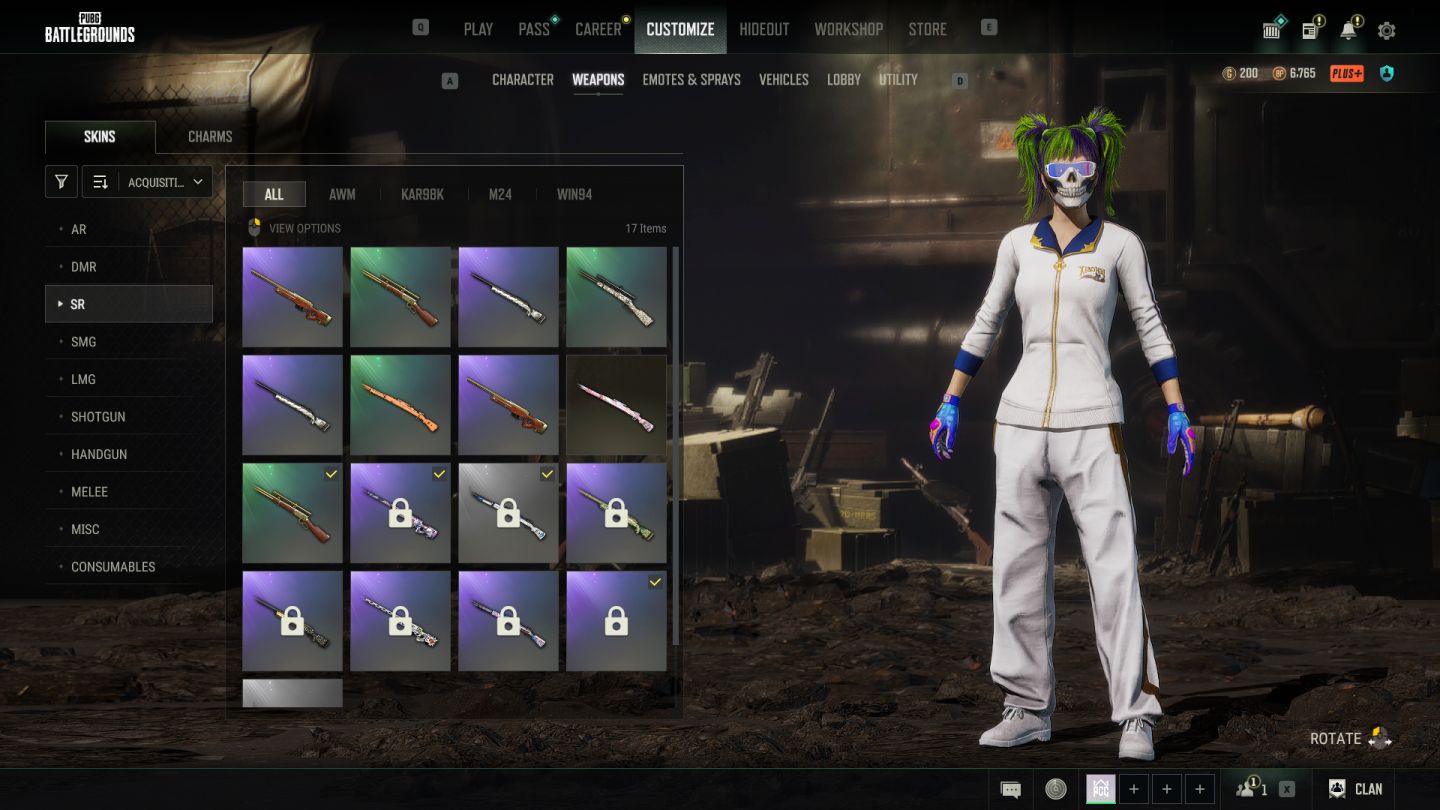 Conta de PUBG | 4.800 horas | +1.900 itens | Arma Progressiva Lvl 10 |