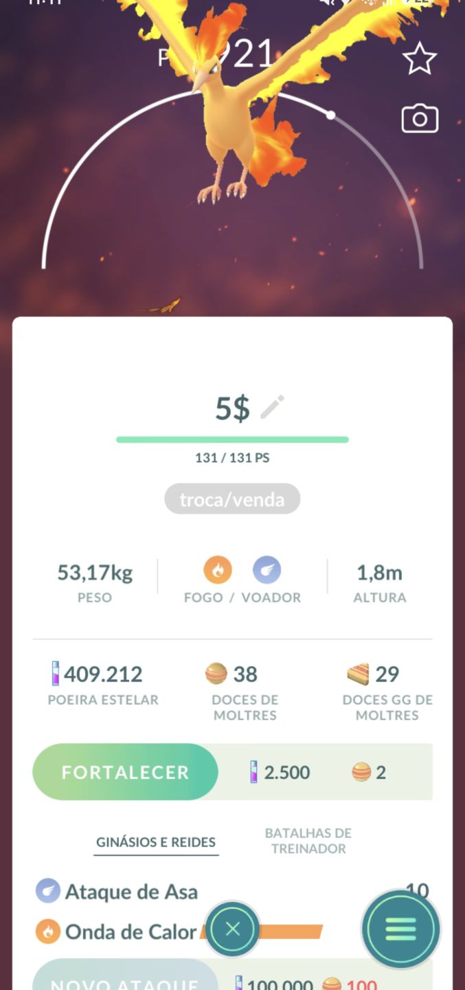 POKÉMON GO - LENDÁRIOS (MEWTWO, LUGIA, TRIO DE AVES) - ENTREGA RÁPIDA.