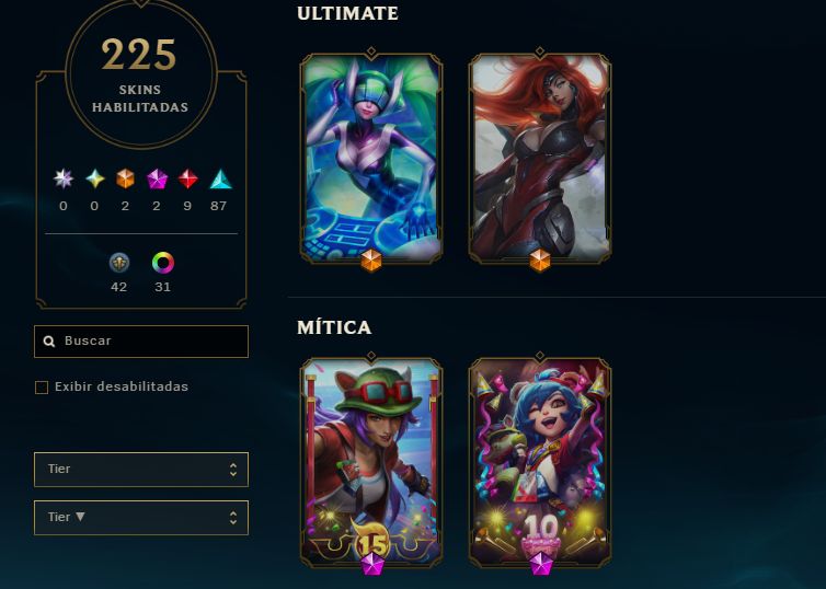 Conta Lol nvl 686 225 skins