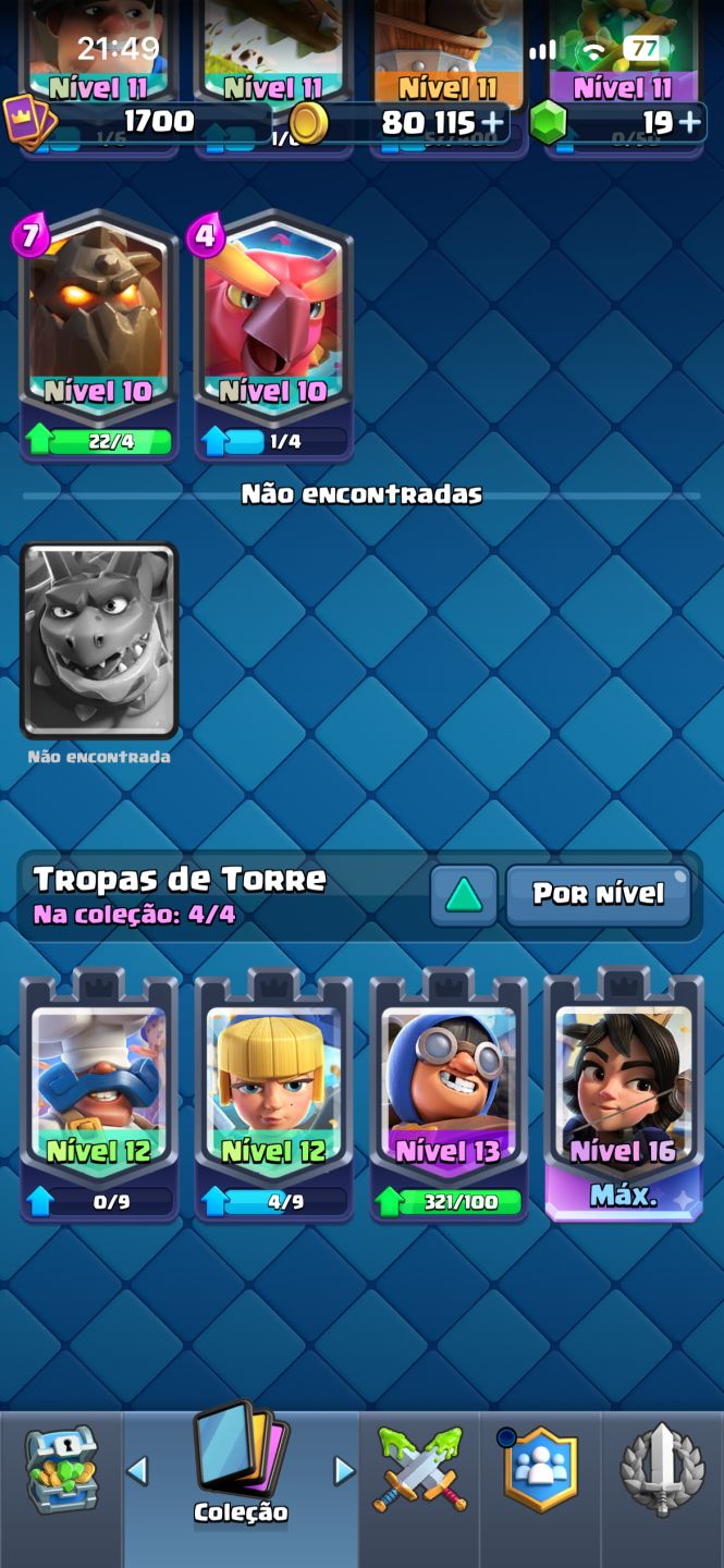 Conta de Clash Royale - 9 anos