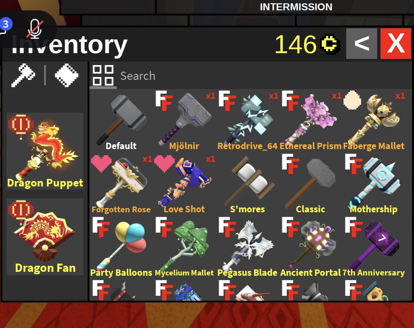 Itens de Flee the facility-Marretas-Gemas-Sets