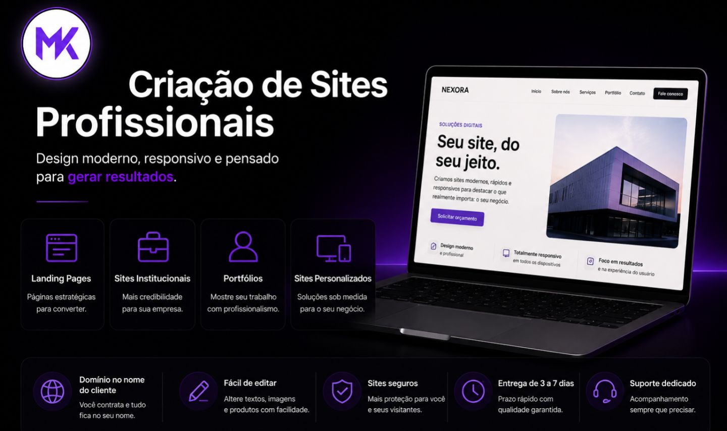 Criação de Sites Profissionais | Landing Pages | Portfólios Personalizados