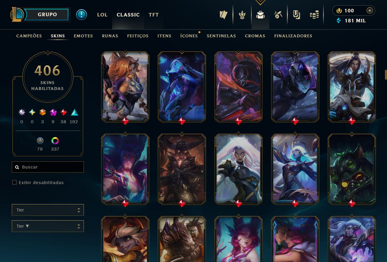 CONTA LEAGUE OF LEGENDS +406 SKINS [Ex Mestre]