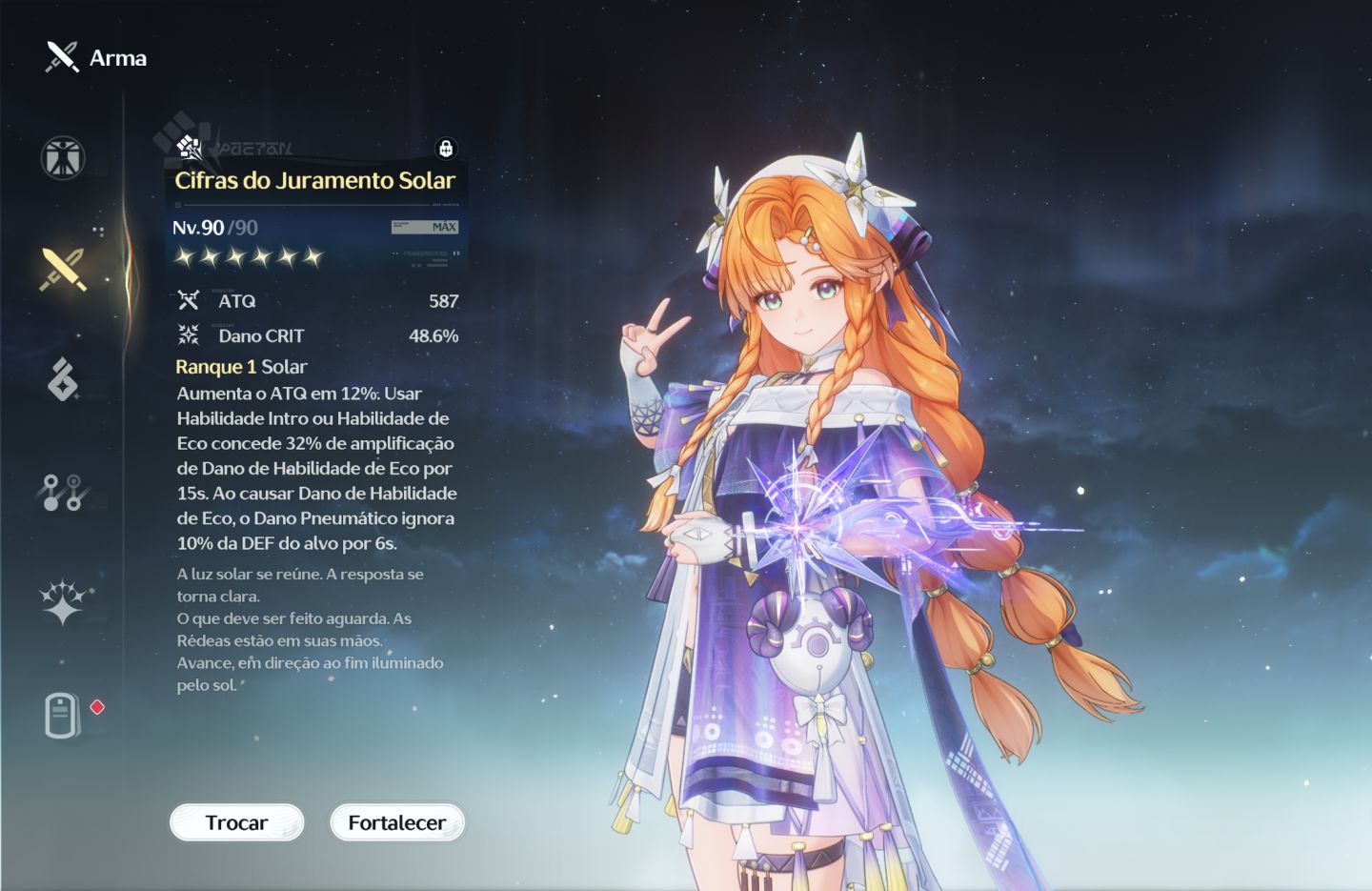 Conta Wuthering Waves - Sigrika S6 + Arma, Hiyuki + Arma e Chisa
