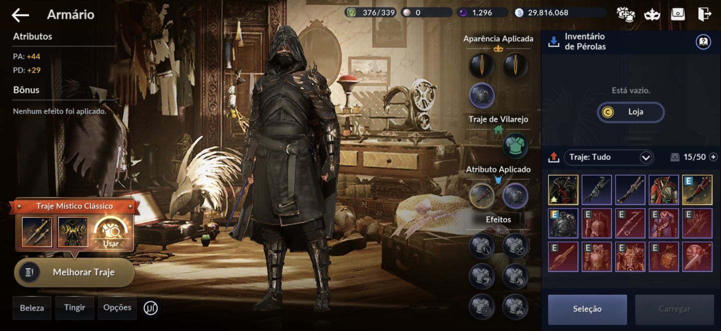 Conta de Black Desert Mobile lvl 60- Bem upada e com vários itens e 1200 pérolas