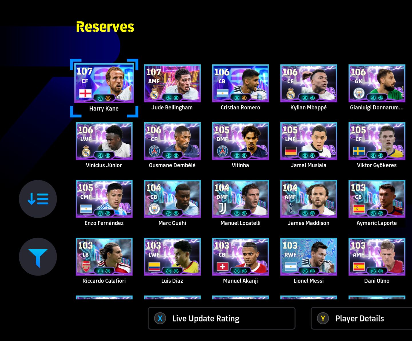 Conta eFootball Xbox / PC Microsoft - 3336 - 8 BigTime + 57 Épicos + 36 ShowTime