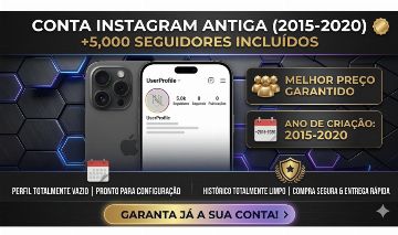 CONTA RARAS INSTAGRAM 2015-2020 COM 5K DE SEGUIDORES MELHOR PREÇO